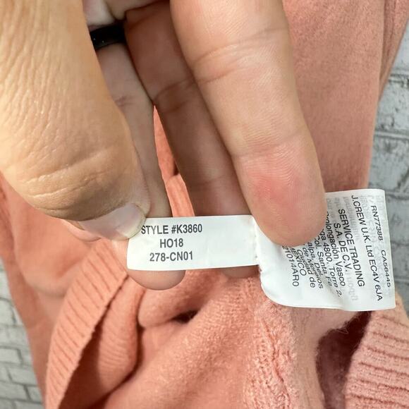 J.Crew Dress Turtleneck Knit Sweater Long Sleeve Merino Wool Alpaca Pink M - Picture 5 of 11